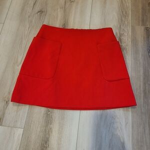 Express Vibrant Red Mini Skirt